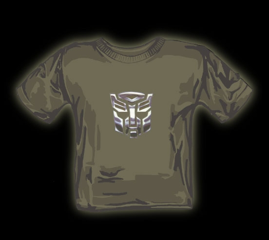 Chrome Autobot logo t shirt