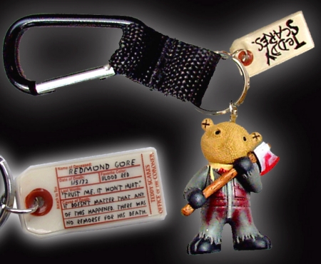 Teddy scares Redmond Gore keyring