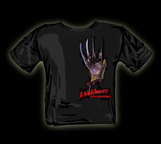 nightmare on elm street glove t shirt